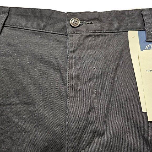 Dockers Mens Perfect Shorts Classic Fit Black Cotton Size 38 - Picture 9 of 15